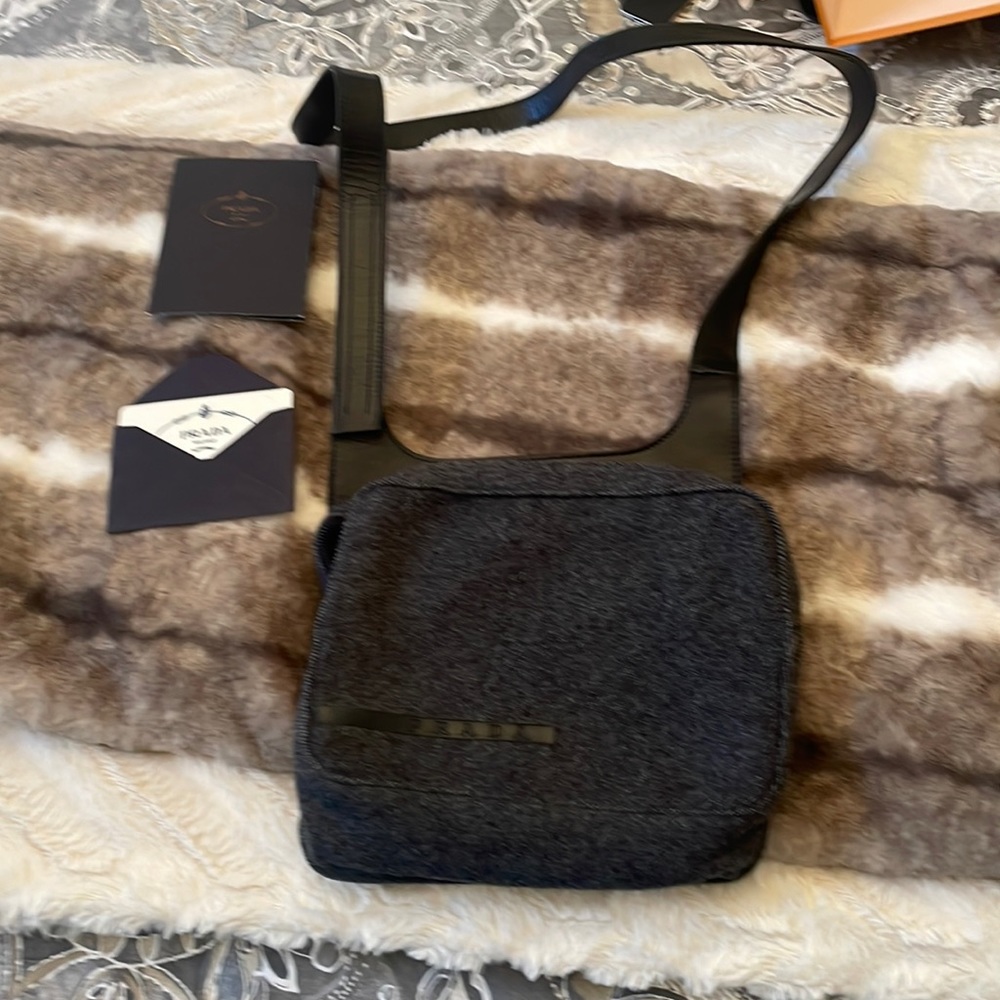 Grey wool Prada Crossbody